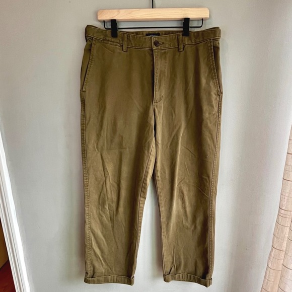 Lands' End Other - Lands' End Traditional Fit Olive Green Chino Pants Casual Trousers 100 % Cotton